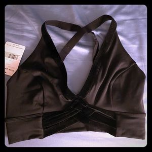 NWT free people velvet cross cross bralette